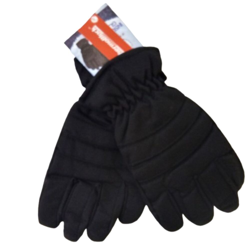 Rothco Men's Large Black Insulated Gloves Leather Palm ThermoBlock NWT